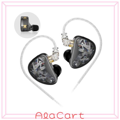 KZ AS24 インイヤーモニターヘッドホン 24BAドライバー 高性能IEMイヤホン 8段階チューニングスイッチ付き ノイズアイソレーション有線イ