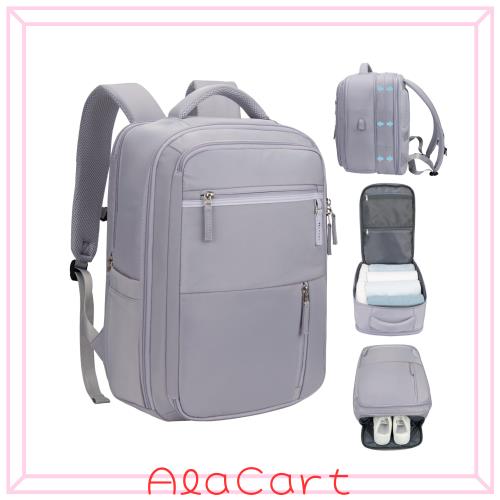 [Hp hope] トラベルバックパック、女性用盗難防止バックパック旅行ハイキングウィークエンダーバックパック用の拡張可能なバックパックUS