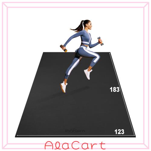 innhom ヨガマット 大きめ 二人用 幅広 183x123cm トレーニングマット 厚め 防音 両面滑り止め 筋トレ 特大サイズ ジム 衝撃吸収 エクサの通販は