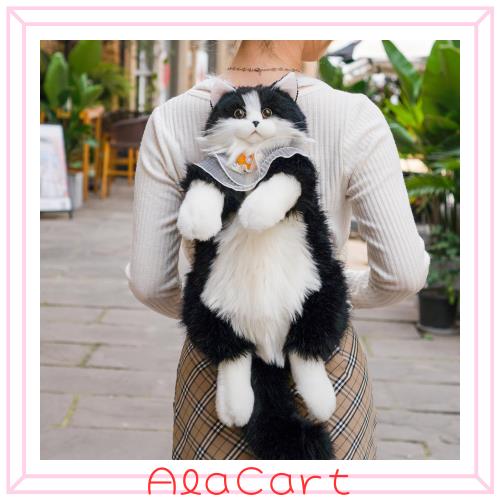 Chongker 猫 ぬいぐるみ本物そっくりバッグ Amazon.co.jp: [Chongker] リアルな猫型のバックパック 小さい