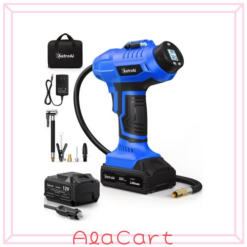 エアホークプロ　電動空気入れ コードレス 空気入れ 電動 タイヤ 車 自動車 自転車 バイク ボール 12V 浮輪 プール 新品 箱傷み品エアホークプロ 電動空気入れ　充電式空気入れ コードレス 電動 エアコンプレッサー 空気入れ 電動 エアーポンプ 車 自転車 バイク  タイヤ ポンプ 浮き輪 海 プール ボート AIR HAWK PRO カーアダプター(12V車用) | Shopアベイル