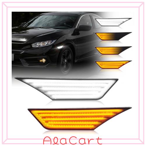 POPMOTORZ LED サイドマーカー ホンダ シビック FK7/FK8/FC1系 クーペ セダン タイプR ハッチバック スポーツ ツーリング Si LX/LX-P/EX/