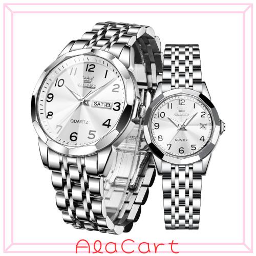 腕時計 ペアウォッチ シンプル カップル腕時計 ホワイト 超薄型 クォーツ カップル ウォッチ ペアウォッチ｜夫婦でお揃い！金婚式を迎える両親へ贈るおしゃれな