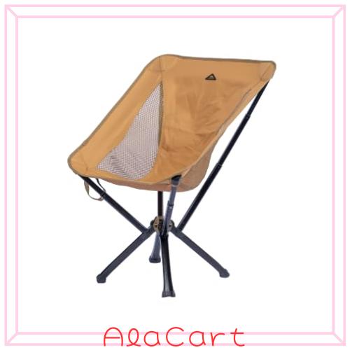 iClimb 傘形フレームチェア 折りたたみ椅子 耐荷重120kg M Brown