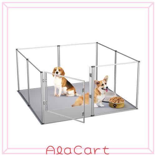BingoPaw 犬 サークル ペットフェンス アクリル 室内 うさぎ ペットサークル 小型犬 ドッグサークル 小動物 猫 チンチラ 部屋んぽサーク