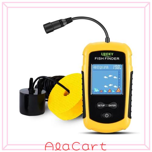 LUCKYLAKER カヤック 魚群探知機 ポータブル 魚探 バス釣り 魚探知機 小型 魚群 探知 機 ぎょたん探知機 ポータブル 魚探 ワカサギ釣り