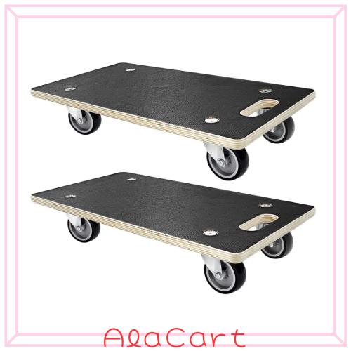 Hrelec 250KG カート 平台車 運搬車 軽量 コンパクト 高耐荷重 耐久性 二台入り 重量物 運搬用 移動用 引っ越し 四角い 防滑 木製 便利