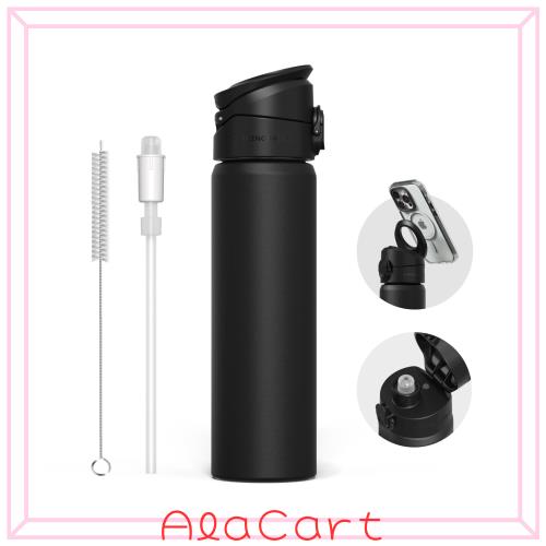 RHINOSHIELD (ライノシールド) AquaStand マグネットボトル 700ml | 保温保冷 ストロー付ステンレス製水筒 ウォーターボトル MagSafe対応