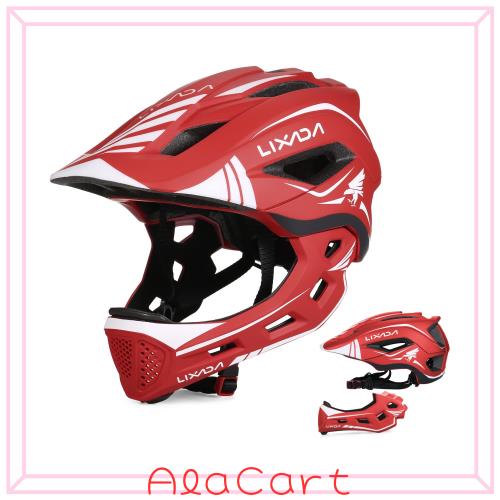 Lixada 自転車 ヘルメット 取り外し可能なあご【CPSC/CE安全規格】 (頭囲:52~56cm) サイズ調整可能軽量 通気 洗濯可能 ヘルメット 子供