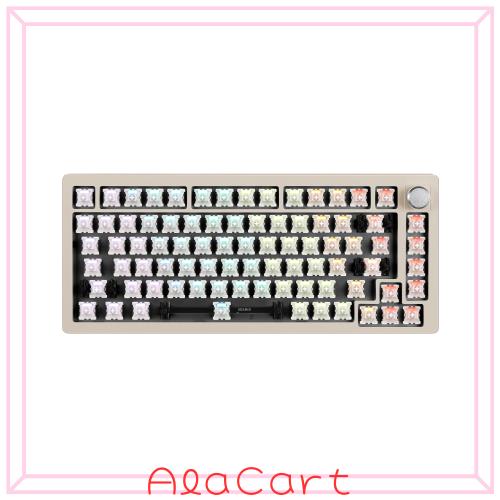 DrunkDeer A75 ラピッドトリガー メカニカルキーボード 82キー RGB ゲーム用 コンパクト ノブ付き ゴースト防止 ベアボーン キーキャップの通販は 13,977円