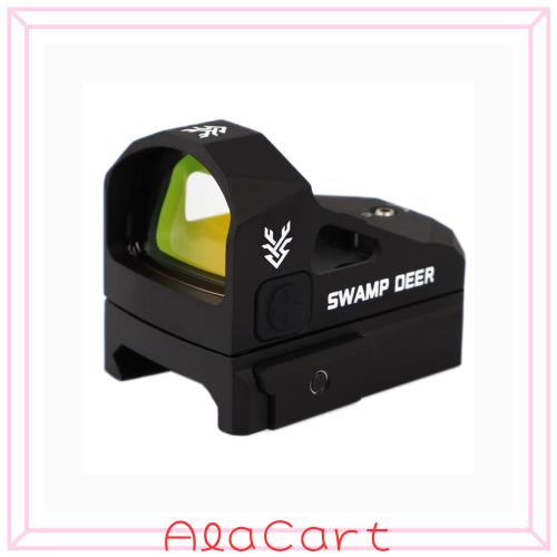 SWAMP DEER OPTICS HD1x24 Mini ドットサイト ダットサイト 1500gまでの耐衝撃性能オープンドットサイト 20mmレール対応照準器(BK)