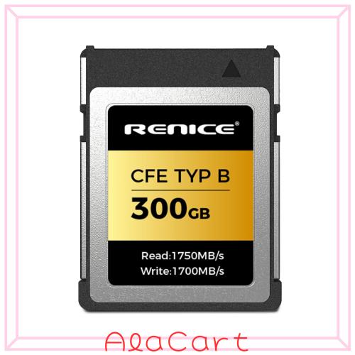 RENICE 300GB CFexpress Typeb メモリーカード pSLCシリーズ 持続読み出し速度1750MB/s 持続書き込み速度1700MB/s コンパクトフラッシュ