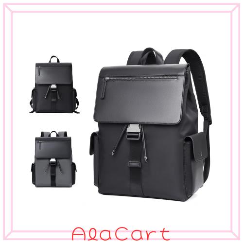 [maruno] リュック メンズ バックパック 大容量ビジネスバッグ 15.6インチPC対応 PU革 防水 A4対応 手荷物ベルト おしゃれ 人気 通学 通