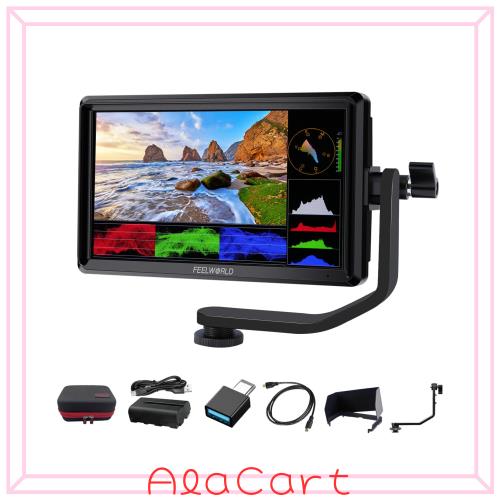 FEELWORLD S55 V3 6インチ フィールドモニター [ 4K HDMI ] カスタム 3D LUT 【F550Cバッテリー＋収納ケース付き】 1920 x 1080 FHD IPS
