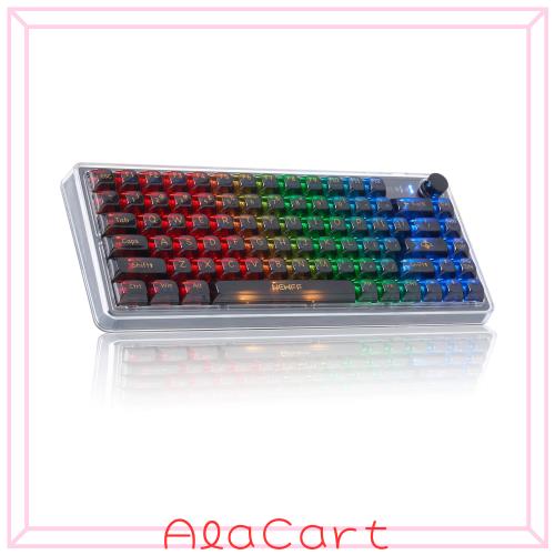 SUEHIODHY 75%ホットスワップ対応メカニカルキーボードワイヤレスバックライトRGBクリアK60キーボードチェリープロファイルシャインスル