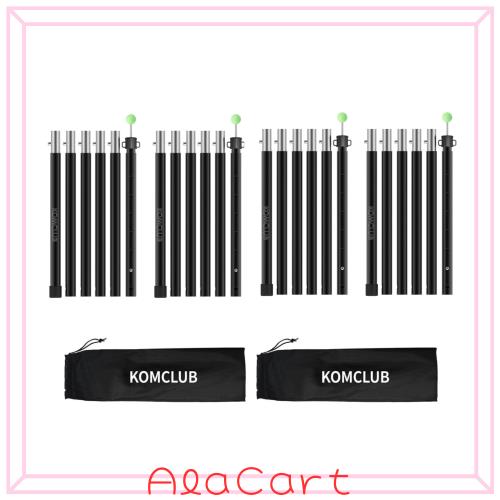 KOMCLUB テントポール タープポール 収納40cm MAX240cm 直径24mm 25段階調節 6節連結 アルミ製 高さ調整可能 プッシュボタン式 組立簡単 の通販は