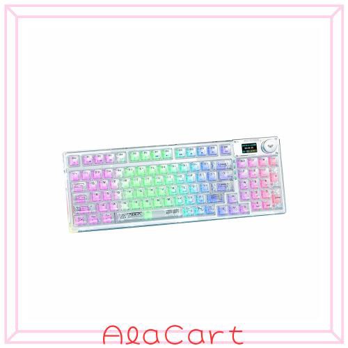OUSEITECH F98pro ゲーミングキーボード 透明キーボード ホットスワップメカニカルキーボード テンキーキーボード ワイヤレス 透明キーキの通販は