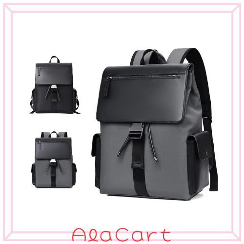 [maruno] 防水大容量ビジネスバックパック リュック メンズ 15.6インチPC対応 PU革 通学通勤出張旅行に適用 A4対応、荷物ベルト付き 素材