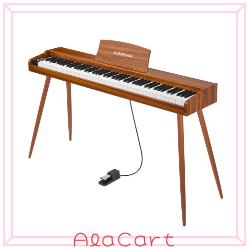 KIMFBAY 電子ピアノ 88鍵盤 木製 電子 ピアノ 88鍵 Digital Piano 初心者 子供 MIDI対応 ペダル付き スタンド アダプター付 日本語説明書