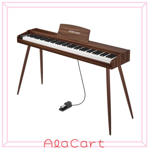 KIMFBAY 電子ピアノ 88鍵盤 木製 電子 ピアノ 88鍵 Digital Piano 初心者 子供 MIDI対応 ペダル付き スタンド アダプター付 日本語説明書