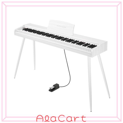KIMFBAY 電子ピアノ 88鍵盤 木製 電子 ピアノ 88鍵 Digital Piano 初心者 子供 MIDI対応 ペダル付き スタンド アダプター付 日本語説明書