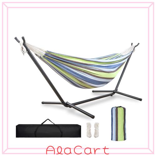 TORIBIO ハンモック 自立式 室内 耐重荷 高さ調節 簡単な組み立て ブルー