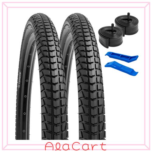 2本セット,26 1.95 タイヤ,26x1.95 50-559自転車タイヤ+26x1.75/2.125自転車チューブ 米式バルブ32mm+タイヤレバ,タイヤ 26 1.95,自転車