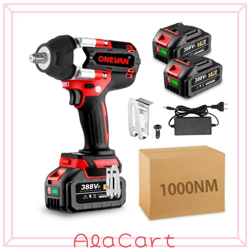 ONEVAN インパクトレンチ 18v 充電式 電動インパクトレンチ 18vマキタ 互換可能 緩めトルク700N・m 締め付けトルク630N・m