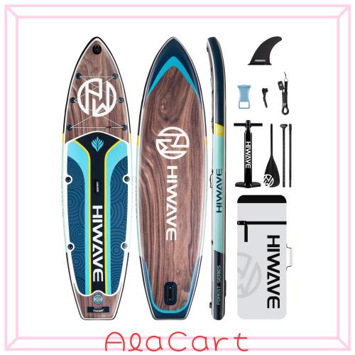Hiwave Inflatable Stand Up Paddle Board with SUP Accessories, Anti-Slip EVA Deck, 11’ Inflatable Paddle Boards for Adults ＆ You
