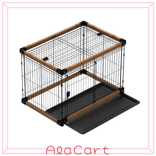 MEASUNM 犬ケージ 木製犬ケージ 犬サークル ペットケージ 折りたたみ