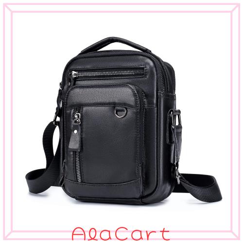 [Achiyu] ショルダーバッグ メンズ 革 牛革 軽量 防水 斜め掛けバッグ 肩掛けバッグ 鞄 カジュアル 男性 人気 通勤 自転車 本革 レザー