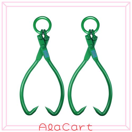 Howhite 丸太トング 18インチ 2個セット 重機用 40cm ログリフティング ログ 耐久性 ティンバークロウフック リフティング吊り けん引 集