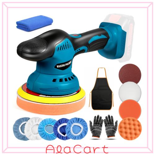 ポリッシャー 充電式 21V 電動ポリッシャー ダブルアクションポリッシャー 【マキタ 21v バッテリー 互換】6段階変速 コードレスポリッシ