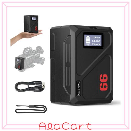 Came-TV Vマウントバッテリー MINI 99C 6900mAh 99Wh 14.4V 小型 Vロック バッテリー PD 65W USB-C 急速充電 大容量 D-TAP/USB-A/DC×2/B