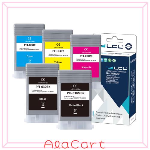 LCL Canon用 キャノン用 PFI030 PFI-030 PFI-030MBK PFI-030BK PFI-030C PFI-030M PFI-030Y 顔料（5色セット） 互換インクカートリッジ