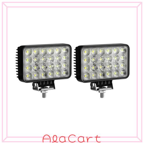 KAWELL 72W 作業灯 led 作業灯 ワークライト 車 船用ライト LEDライトバー 長方形 広角タイプ 防塵防水仕様 12v/24v 汎用 農業機械、建設