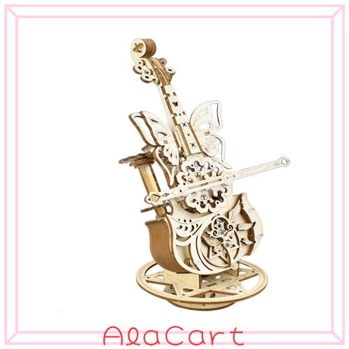 AIJUYE 3D 立体パズル オルゴール 木製パズル おもちゃ ウッドパズル 手作りキット 木製立体パズル 知育玩具 暇つぶし 組み立て 工作 キ