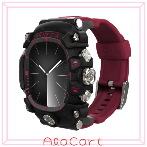 YiMingSun iG-3000 改良された時計ケース、Apple Watch 9 8 7 45mm 6 44mm メンズケース、保護カバー付き 丈夫なシリコンバンド保護ケー