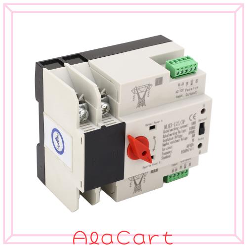 デュアル電源自動転送スイッチ PC シルバー ATS 転送切替スイッチ 2 次側配電 AC110V