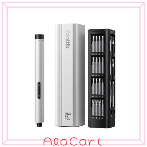 Fanttik E1 Max 電動精密ドライバー 50in1 精密ドライバーセット 3段階トルク 最大3N.m ペン型 ポップアップ専用ケース USB-C 充電式 5/3