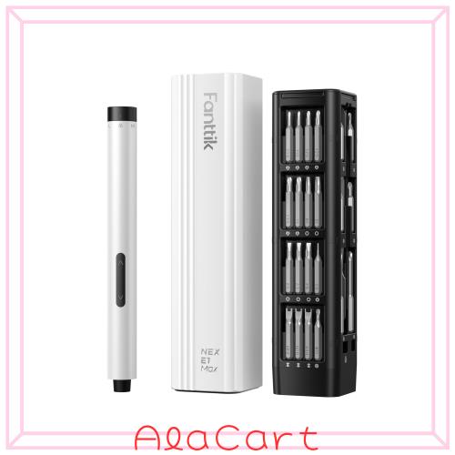 Fanttik E1 Max 電動精密ドライバー 50in1 精密ドライバーセット 3段階トルク 最大3N.m ペン型 ポップアップ専用ケース USB-C 充電式 5/3