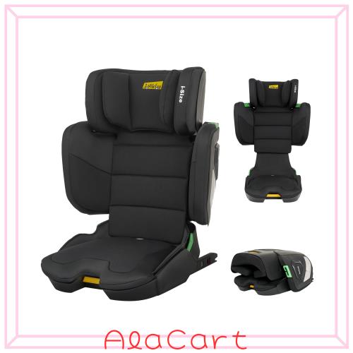 Jovikids 折りたたみのジュニアシート ISOFIX、i-Size R129適合 3歳から チャイルドシート、背もたれの幅とヘッドレストを調節、100〜150