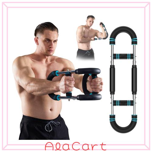 HOTWAVE ツイスターアームエクササイズ 調節可能なスプリングワークアウトバー 前腕三頭筋 胸部強化エクササイズ強化 ポータブルホームフ