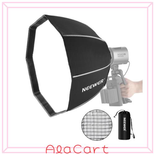 NEEWER 20”/50cm八角形ソフトボックス NEEWERマウント(Bowensマウンでなく) クイック折り畳み クイックセットアップ ミニソフトボックス
