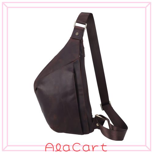 [Masa Kawa] 雅革 薄型 本革 ボディバッグ メンズ ワンショルダーバッグ 子牛革 斜めがけ スリングバッグ チェストバッグ ビンテージ ダの通販は