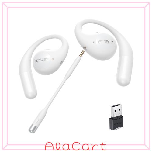 EMEET AirFlow オープンイヤーワイヤレスイヤホン 2024革新設計 Bluetooth 5.3 ワイヤレスイヤホン 耳を塞がない マルチポイント接続 マ