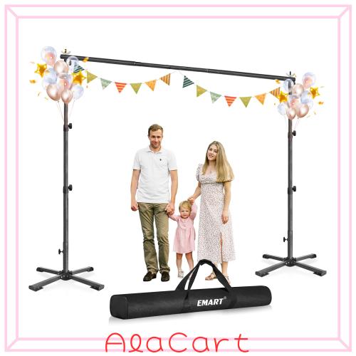 EMART 背景スタンド 260cmx300cm 高さ、幅調節可能 撮影スタンド 折りたたみ式四脚 撮影用 背景スタンドセット グリーンバックスタンド