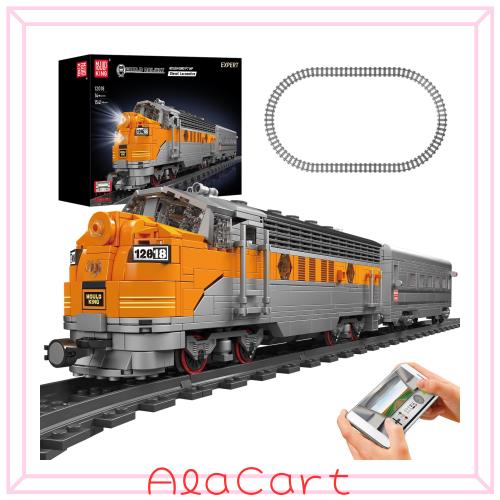Mould King 12018 テクニック リモートコントロール USA EMD F7 WP ディーゼル機関車 鉄道列車 照明付き ブロックセット - LEDライトビル 8,823円