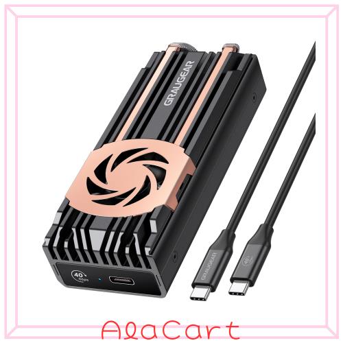 【USB4 40Gbps超高速】GRAUGEAR USB 4.0 NVMe M.2 SSD 外付けケース Thunderbolt 4/3対応 USB4 SSD ケース アルミ製M.2 SSD 外付け エン