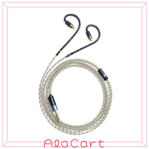 GUCraftsman 6N 単結晶シルバー 4.4 ミリメートルバランス MMCX ゼンハイザー IE200 IE300 IE600 IE900 アップグレード交換用イヤホンケ